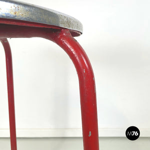 Coffee table in red metal, 1980s