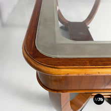 画像をギャラリービューアに読み込む, Dining table in wood and glass, 1930s
