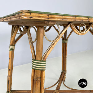 Outdoor dining table in rattan, early 1900s