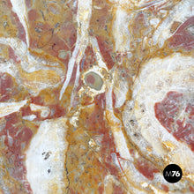 Load image into Gallery viewer, Dining table in red marble and steel, 1970s
