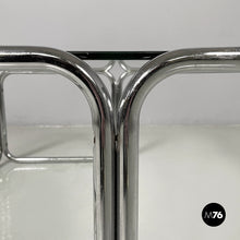 Load image into Gallery viewer, Coffee table in glass and chromed steel, 1970s
