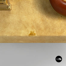 将图片加载到图库查看器，Suitcase in beige and brow leather, 1960s
