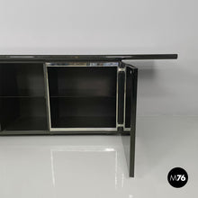 画像をギャラリービューアに読み込む, Glossy black Sheraton sideboard by Giotto Stoppino and Lodovico Acerbis for Acerbis, 1980s
