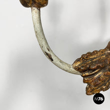 Load image into Gallery viewer, Gilded wood wall lamp, 1700s
