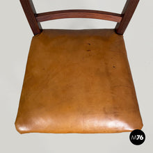 Carica l'immagine nel visualizzatore di Gallery, Chairs in wood and leather, 1930s
