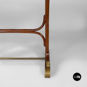 Dining tables in wood and brass, 1930s