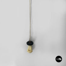 Load image into Gallery viewer, Wall lamp in opaline glass and black Bakelite, 1950s

