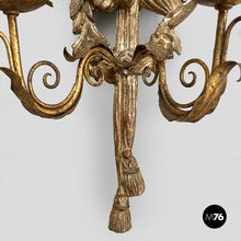 Load image into Gallery viewer, Wall lamps in gilded wood, 1800s
