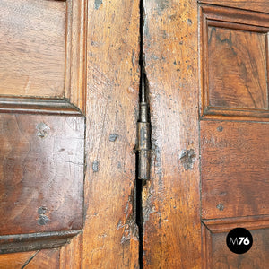 Wooden wardrobe with decorated doors, 1800s