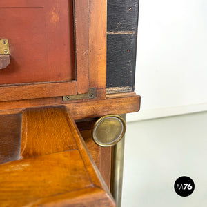 Analogue floor camera in wood and brass, 1900s