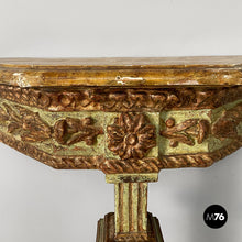 Load image into Gallery viewer, Consoles in green and yellow wood, 1700s
