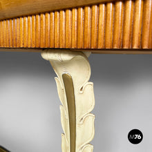 Load image into Gallery viewer, Wall console in wood and mirror, 1940s

