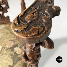 Charger l'image dans la galerie, Wooden armchairs with floral fabric, late 19th century

