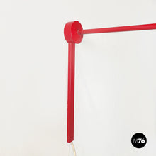 Load image into Gallery viewer, Wall adjustable arm lamp in red and white metal, 1970s
