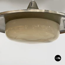 将图片加载到图库查看器，Chandelier in opaline glass and metal, 1930s
