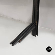 将图片加载到图库查看器，Bookcase in wood, brass and black metal, 1960s
