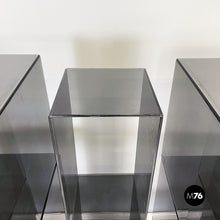 Load image into Gallery viewer, Modular bookcase or display in smoked plexiglass, 1990s
