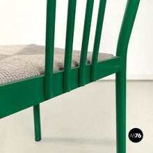 Carica l&#39;immagine nel visualizzatore di Gallery, Green metal and grey straw chairs, 1980s
