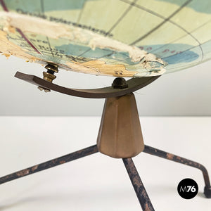 Table globe in metal, 1960s