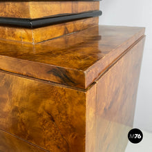 将图片加载到图库查看器，Asymmetrical wooden sideboard with glass display cabinet, 1920s
