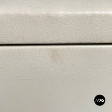Load image into Gallery viewer, Bench in wood and white leather, 1940s
