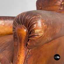Load image into Gallery viewer, Armchairs in brown leather, 1920s
