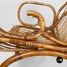 Load image into Gallery viewer, Armchairs with armrest in rattan, 1960s
