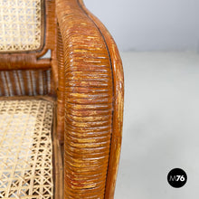 Load image into Gallery viewer, Armchairs in rattan and straw, 1960s
