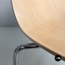将图片加载到图库查看器，Chair in light wood and metal, 1980s
