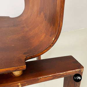 Chair in curved wood, 1950s