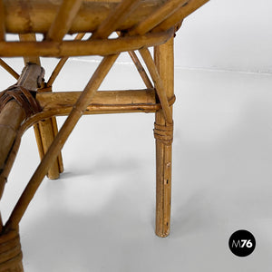 Stool in rattan, 1960s