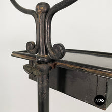 画像をギャラリービューアに読み込む, Black metal console with mirror, late 1800s
