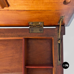 Console with mirror in wood, 1930s