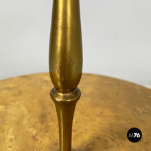 Load image into Gallery viewer, Coffee table in brass and wood with marble effect, 1960s
