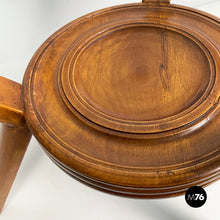 Load image into Gallery viewer, Coffe table in wood and decorated glass, 1950s
