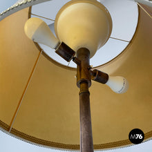 画像をギャラリービューアに読み込む, Velvet and brass floor lamp, 1940s
