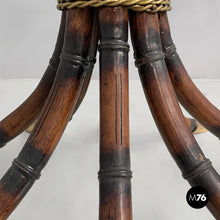 Carica l'immagine nel visualizzatore di Gallery, Dining table in bamboo and glass , 1980s
