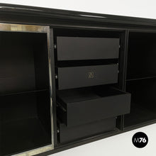 画像をギャラリービューアに読み込む, Glossy black Sheraton sideboard by Giotto Stoppino and Lodovico Acerbis for Acerbis, 1980s
