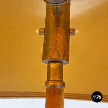 Load image into Gallery viewer, Velvet and brass floor lamp, 1940s
