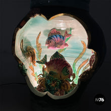 将图片加载到图库查看器，Glazed ceramic table lamp, 1950s
