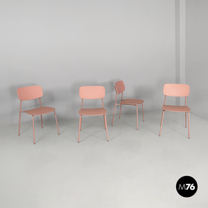 Light pink chairs for Tomasucci, 2000s