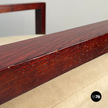 将图片加载到图库查看器，Armchair in wood and beige fabric, 1930s
