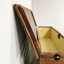 Load image into Gallery viewer, Chest with folding top in wood, 1600s
