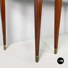Load image into Gallery viewer, Wooden console with brass feet, 1950s
