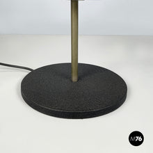 Load image into Gallery viewer, Table lamp in molded glass, brass and black metal, 1960s
