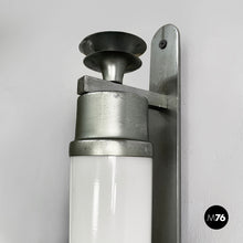 Load image into Gallery viewer, Wall lamps in opaline glass and metal, 1930s
