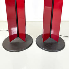 将图片加载到图库查看器，Floor lamps in red metal by Relco, 1990s
