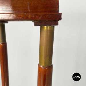 Pedestal in wood and brass, mid 1800s