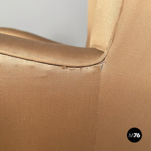 将图片加载到图库查看器，Armchairs in pink and beige silk, 1940s
