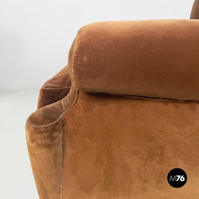 Carica l'immagine nel visualizzatore di Gallery, Armchairs in brown velvet, 1930s
